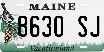 ME license plate 8630SJ