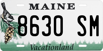 ME license plate 8630SM