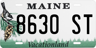 ME license plate 8630ST
