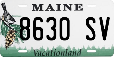 ME license plate 8630SV