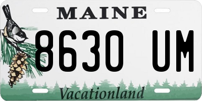 ME license plate 8630UM