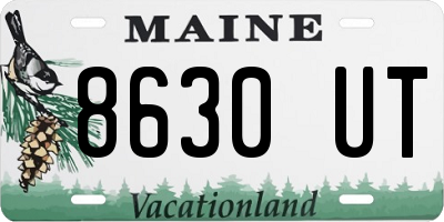 ME license plate 8630UT