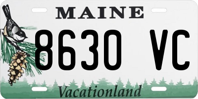 ME license plate 8630VC