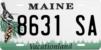 ME license plate 8631SA