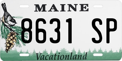 ME license plate 8631SP