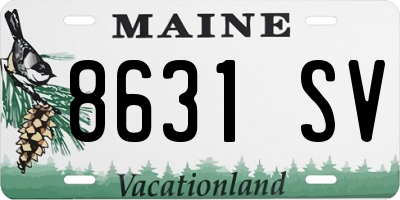 ME license plate 8631SV