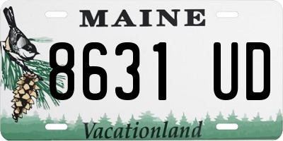 ME license plate 8631UD