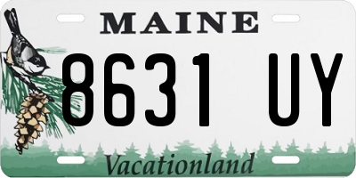 ME license plate 8631UY