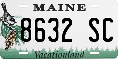ME license plate 8632SC
