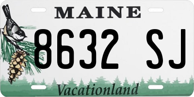 ME license plate 8632SJ