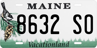 ME license plate 8632SO