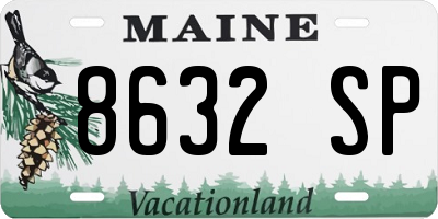 ME license plate 8632SP