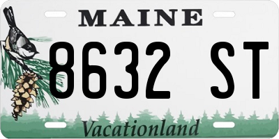 ME license plate 8632ST
