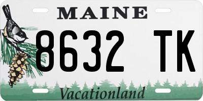 ME license plate 8632TK