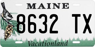 ME license plate 8632TX