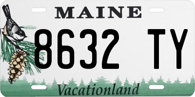 ME license plate 8632TY