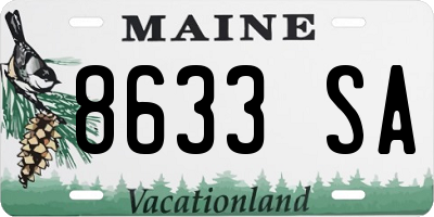 ME license plate 8633SA