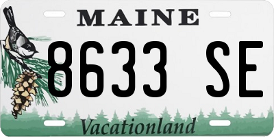 ME license plate 8633SE