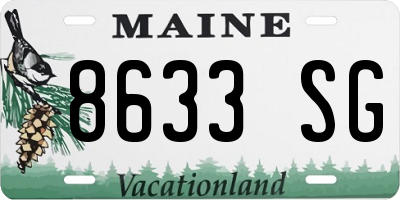 ME license plate 8633SG
