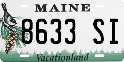 ME license plate 8633SI
