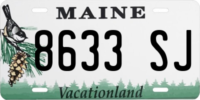 ME license plate 8633SJ