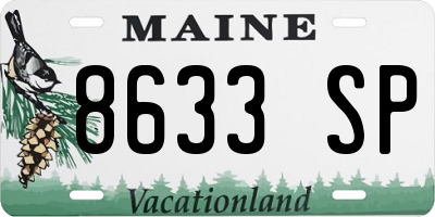 ME license plate 8633SP