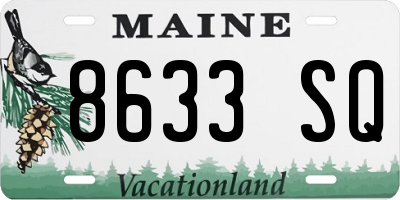 ME license plate 8633SQ