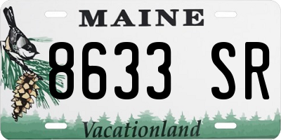 ME license plate 8633SR