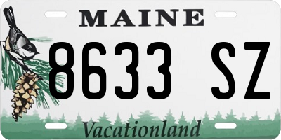 ME license plate 8633SZ
