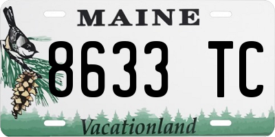 ME license plate 8633TC