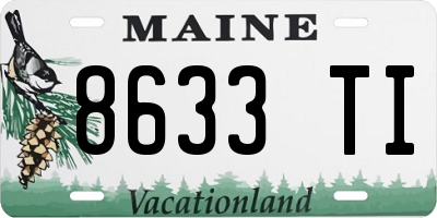 ME license plate 8633TI