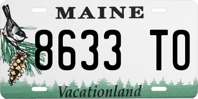 ME license plate 8633TO