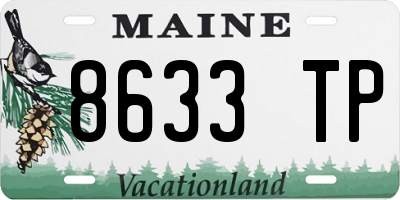 ME license plate 8633TP