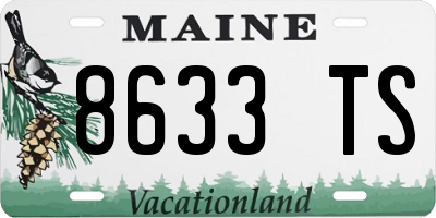 ME license plate 8633TS