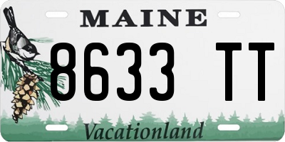 ME license plate 8633TT