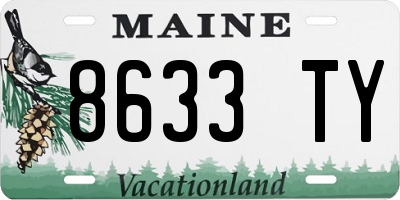 ME license plate 8633TY