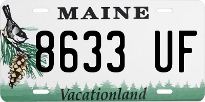 ME license plate 8633UF