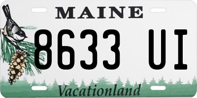 ME license plate 8633UI