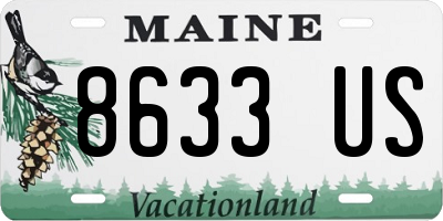 ME license plate 8633US
