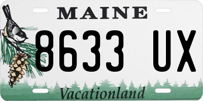 ME license plate 8633UX