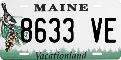ME license plate 8633VE