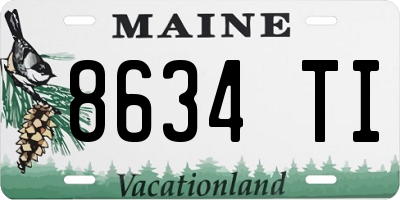 ME license plate 8634TI
