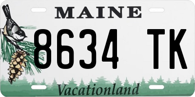 ME license plate 8634TK