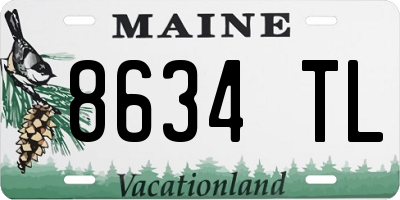 ME license plate 8634TL