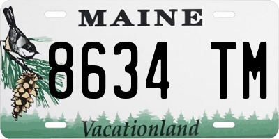 ME license plate 8634TM