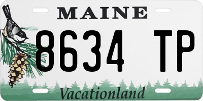 ME license plate 8634TP