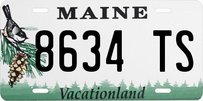 ME license plate 8634TS