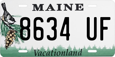 ME license plate 8634UF