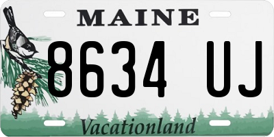 ME license plate 8634UJ