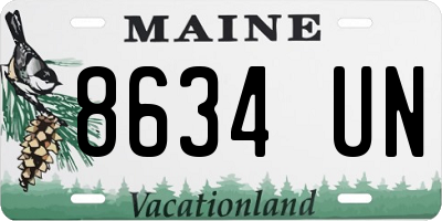 ME license plate 8634UN